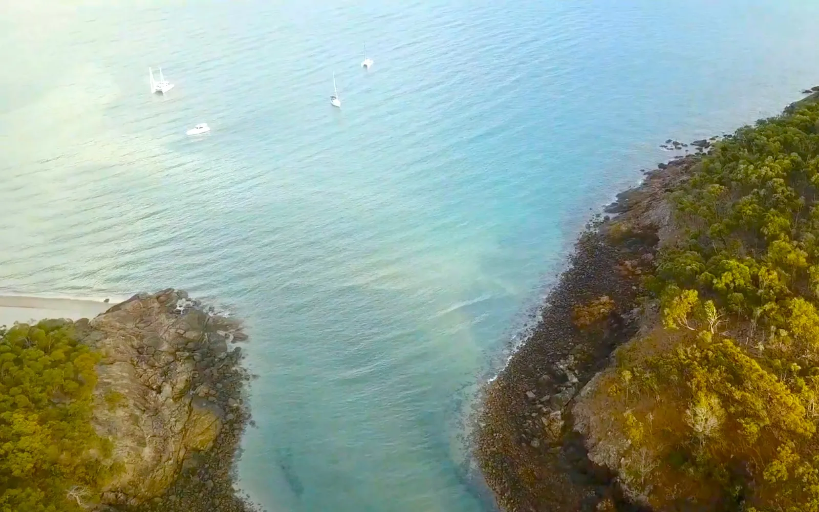 The entrance to the tidal lagoon